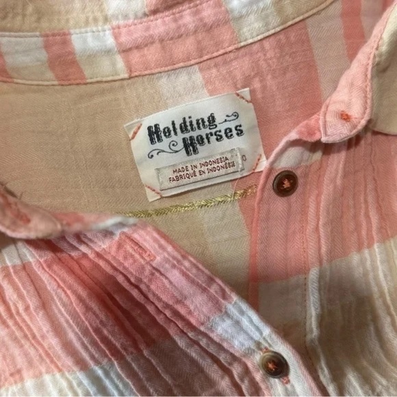 Anthropologie Holding Horse Gailen button down shirt size 0 - Picture 5 of 7